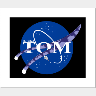 Two Tailed Tom - Space Tomcat - Blue Posters and Art